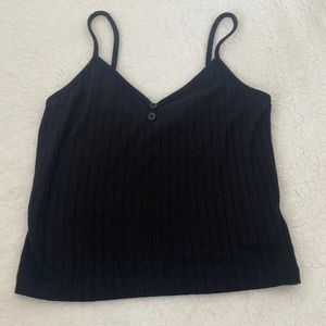 forever 21 ribbed black tank top